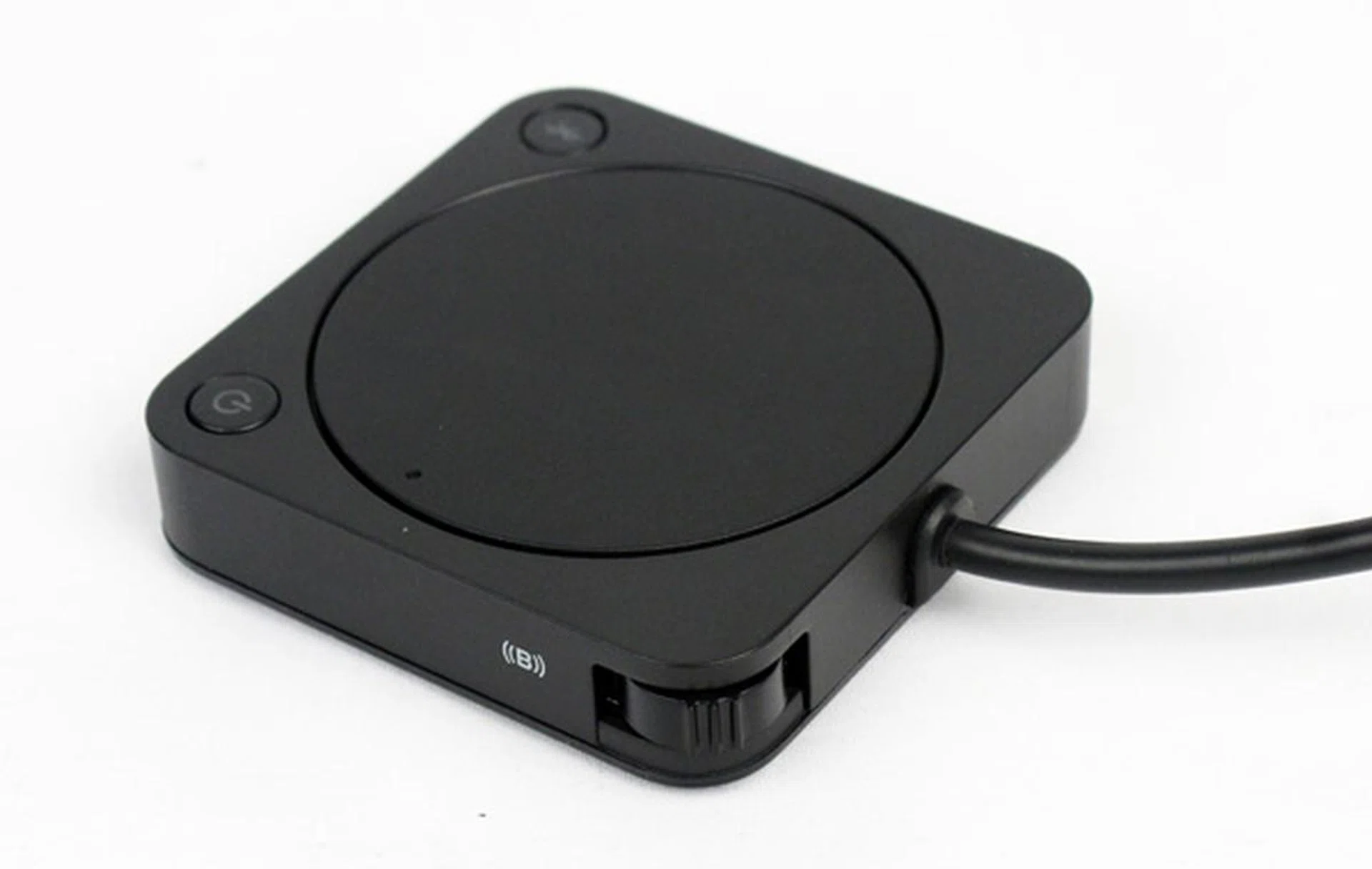 On the right shoulder of the control pod, you will find a control to adjust bass. The three vertical lines denote the maximum bass setting possible.