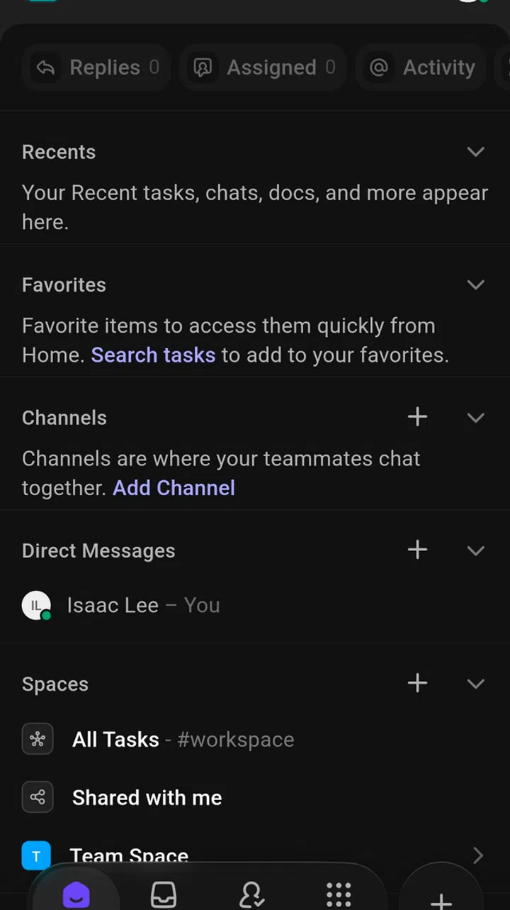 Screenshot of ClickUp