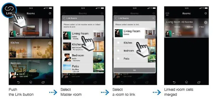 Linking systems is easy with the app.