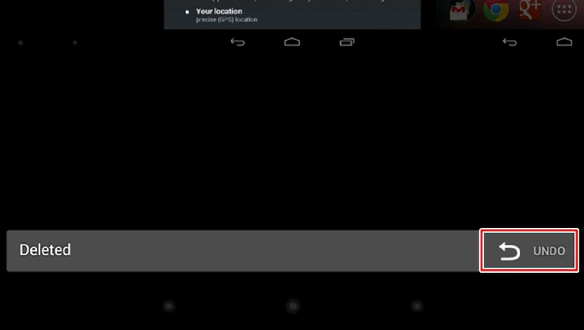 Deleted a photo by accident? No worries as you can undo the action.