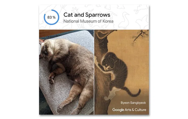 This other cat resembles Myojakdo (Cats and Sparrows) from Byeon Sang-byeok, 18th-century Korean painter from the Joseon Dynasty. 