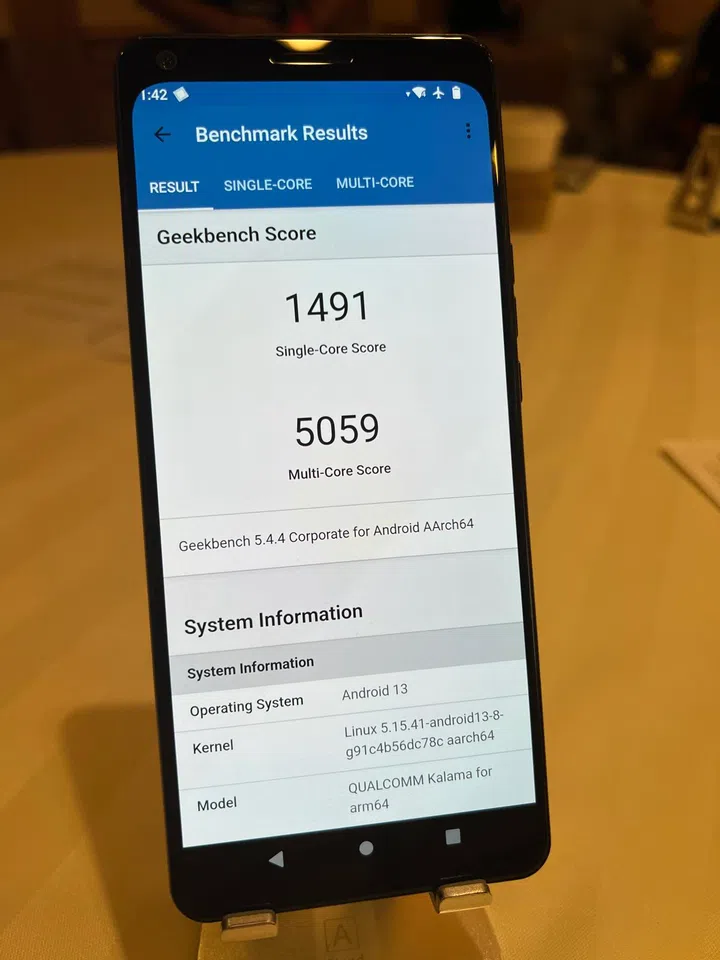 Running Geekbench 5.