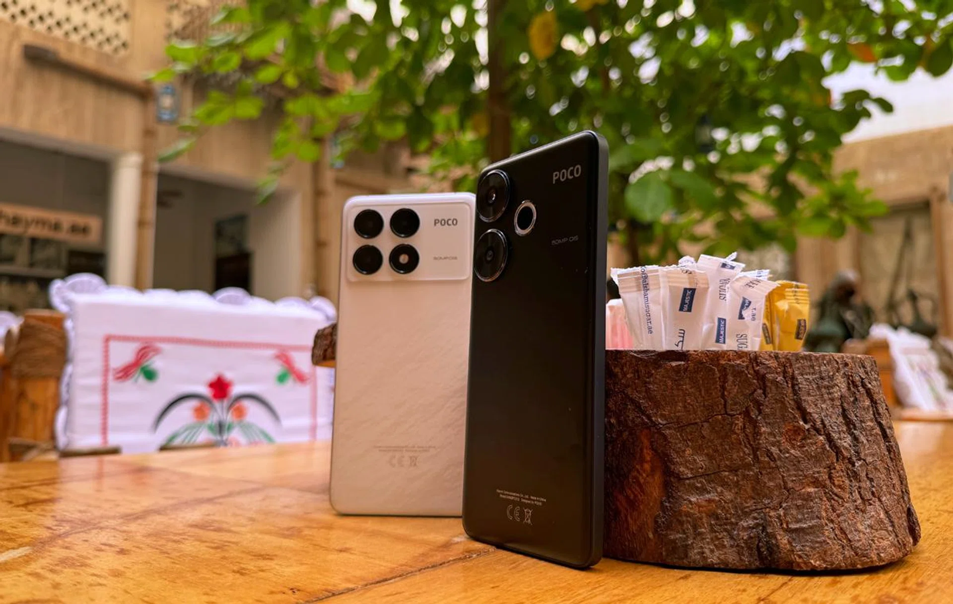 Poco F6 Pro (back), Poco F6 (front).