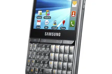 The Samsung Galaxy Pro blends business and fun together with a QWERTY keyboard and touch screen.
