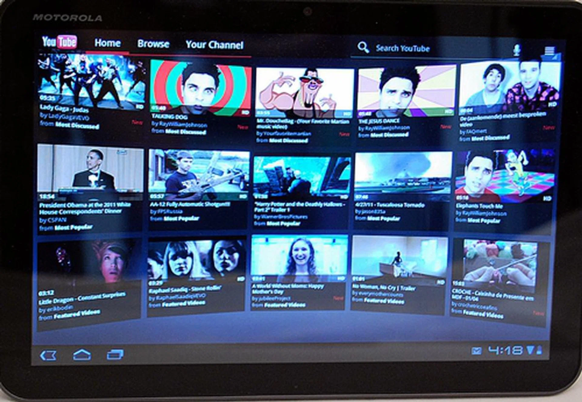  Another of our favourites is the YouTube app. 