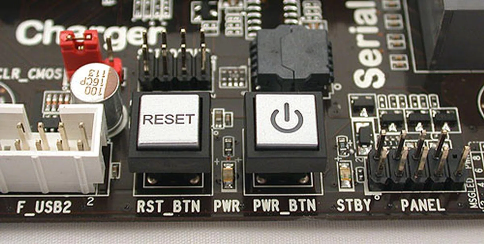 Again, we have come to take onboard power and reset buttons for granted. Thankfully they are found on this board.