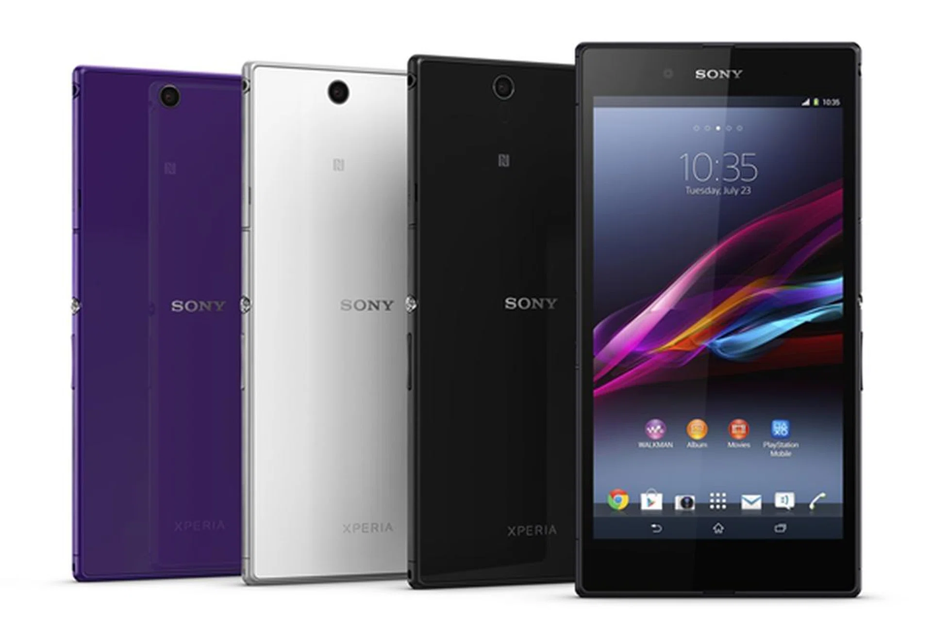 Like the original Xperia Z, the Sony Xperia Z Ultra will come in three colors: purple, white and black.