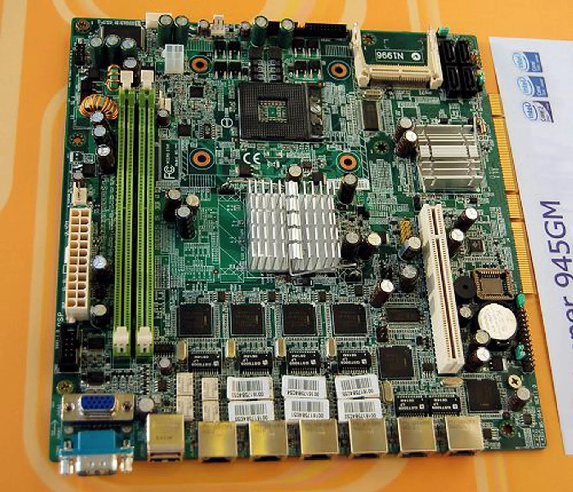  This petite little server board sure packs a punch in the networking department with 6 Gigabit ports! The MSI Keeper 945GM is based on the Intel 945GM mobile chipset platform and must be paired with mobile Core 2 Duo processors.  