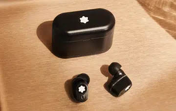 The new Montblanc MTB 03 true wireless earbuds. (Image source: Montblanc)
