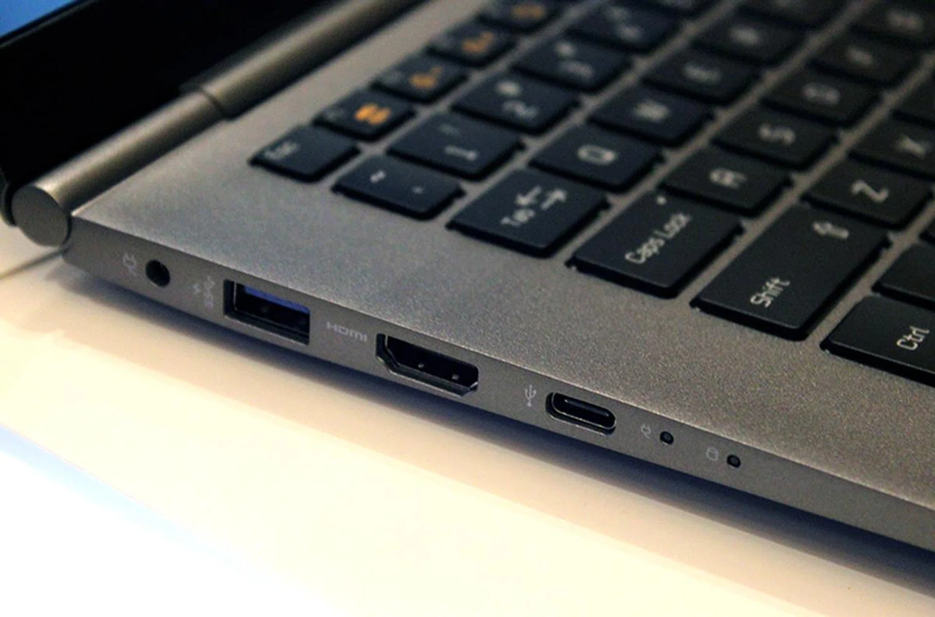 Despite being more compact, the gram 14 sports full-size USB and HDMI ports.