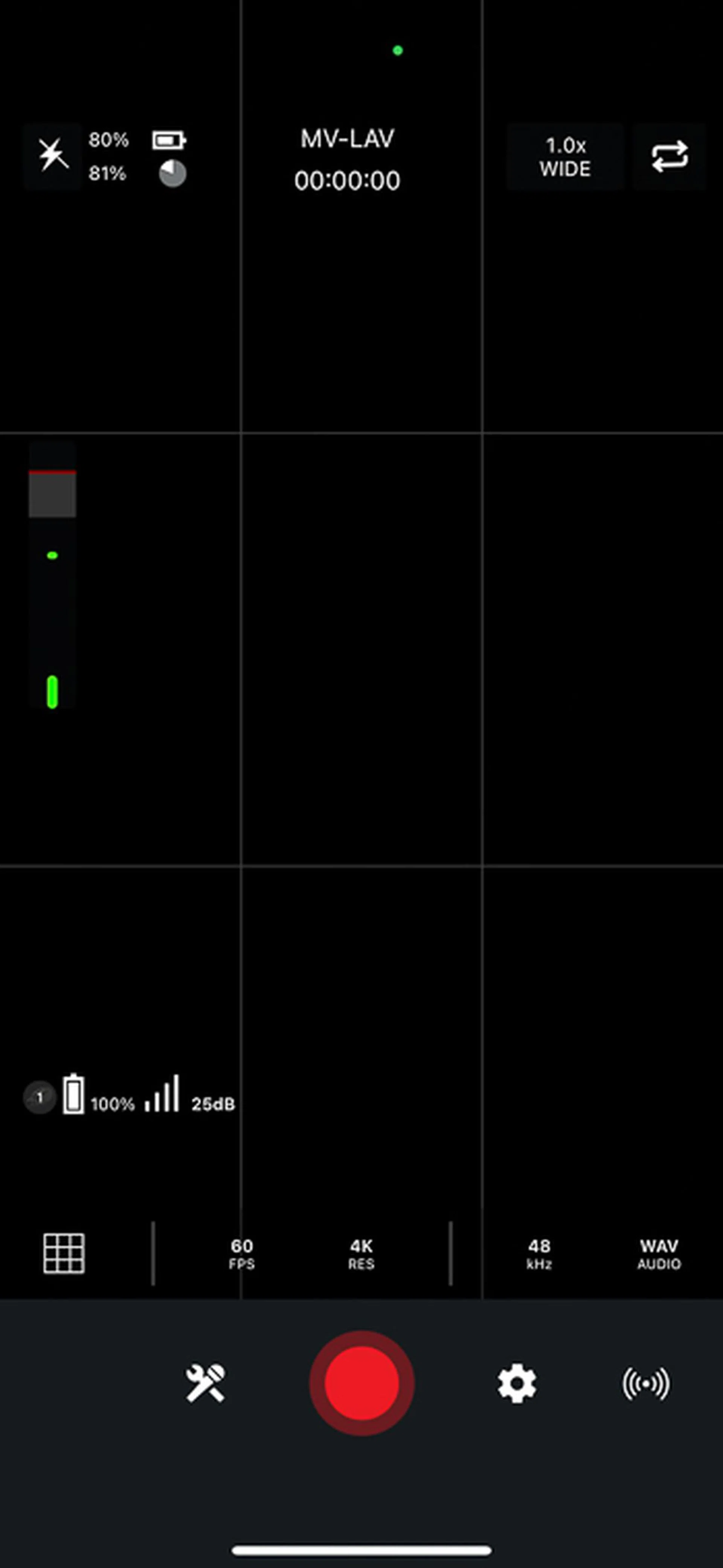 Wireless mode via Bluetooth.