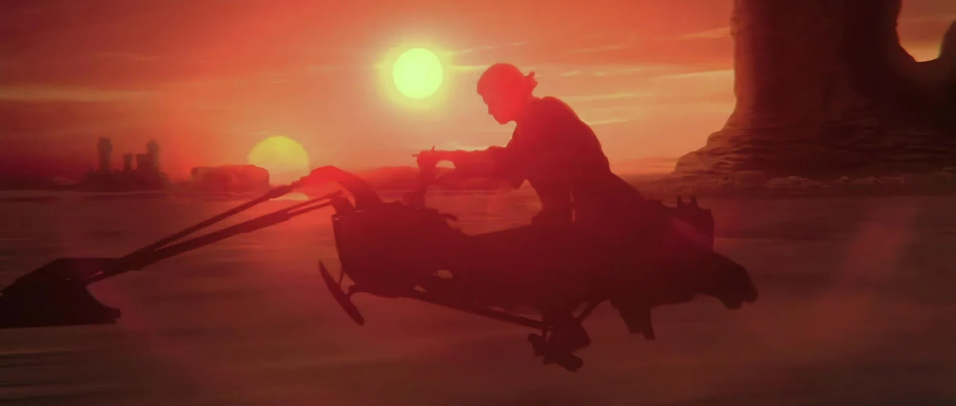 Anakin Skywalker on a Zephyr-G swoop.