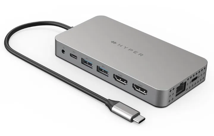 The Dual 4K HDMI 10-in-1 USB-C hub. (Image source: Hyper)