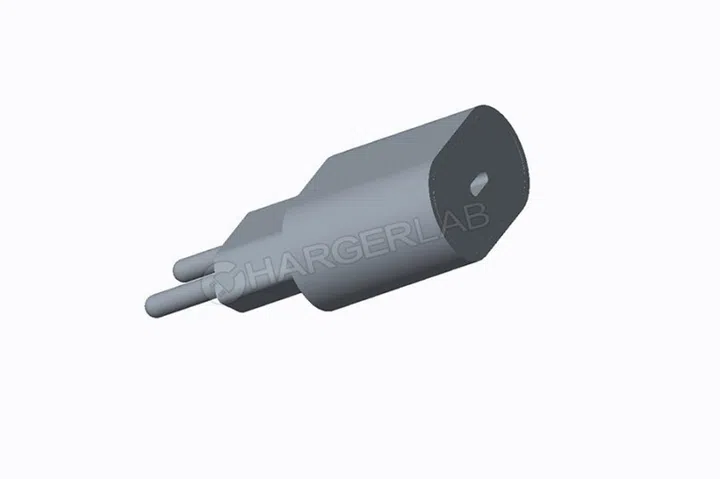Purported render of Apple's new 18W USB-C power adapter. <br>Image source: ChargerLab