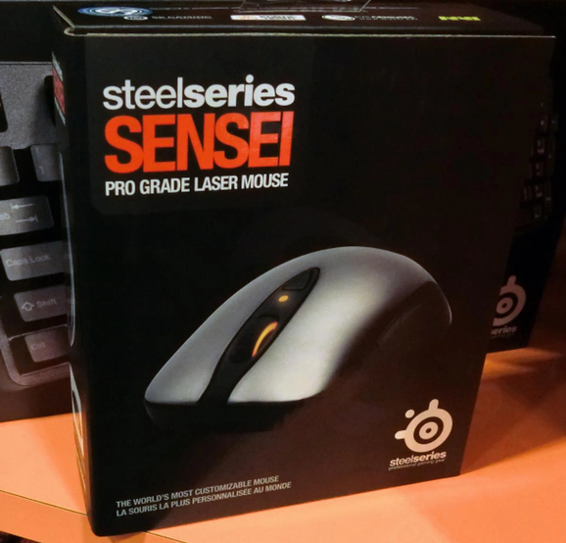 The Steelseries Sensei is one of the most advanced gaming mice around. You can customize every specification and setting from the lift distance, button functionality and CPI. It goes for $169 (before the 5% show discount).