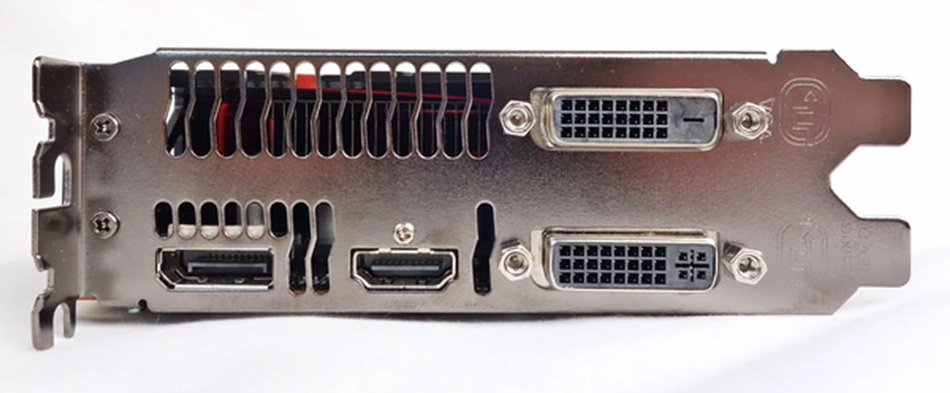 The video connectivity options include two DVI ports, one HDMI port and one DisplayPort output.
