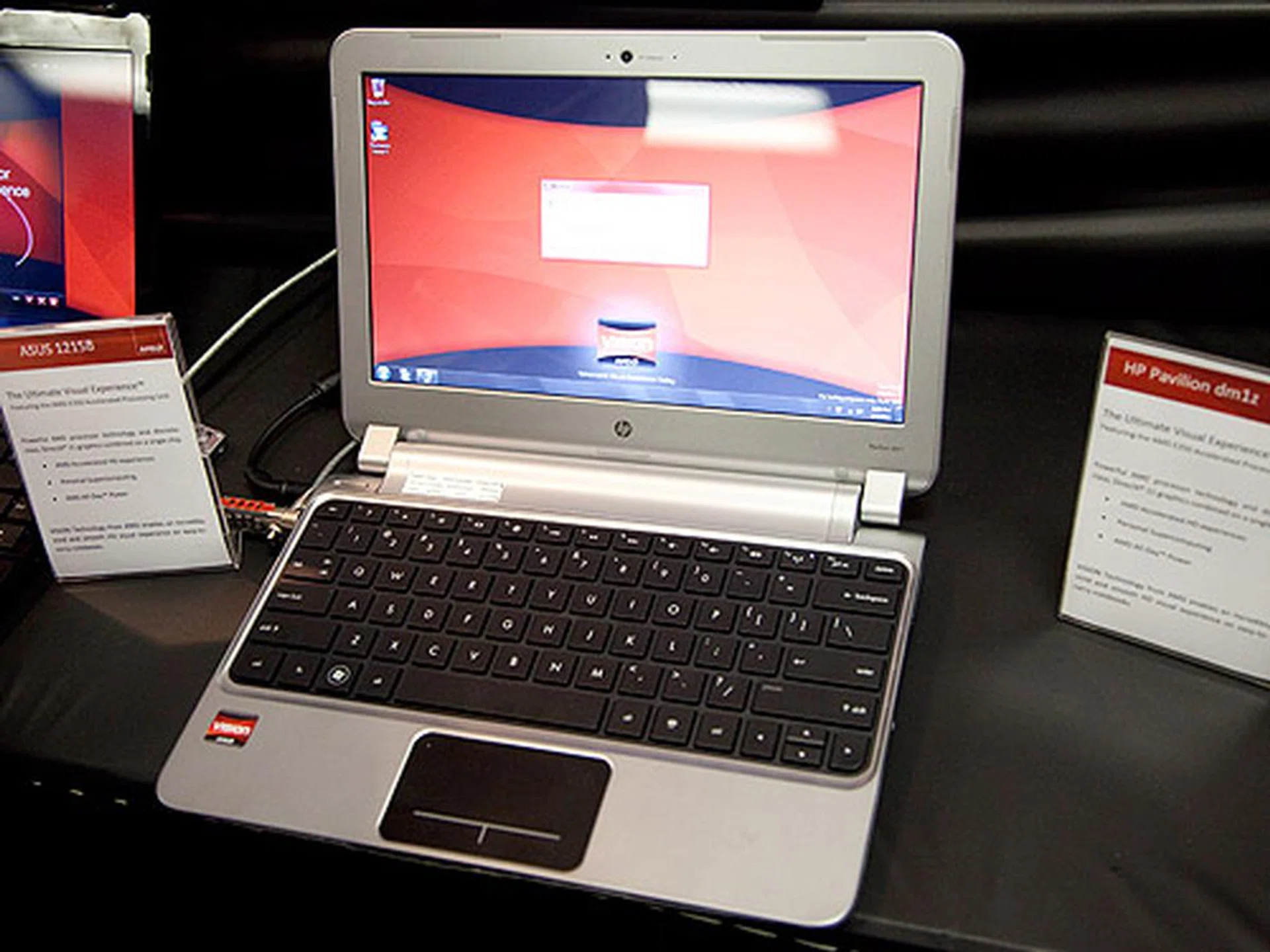The new HP Pavilion dm1z notebook with the E-350 APU.