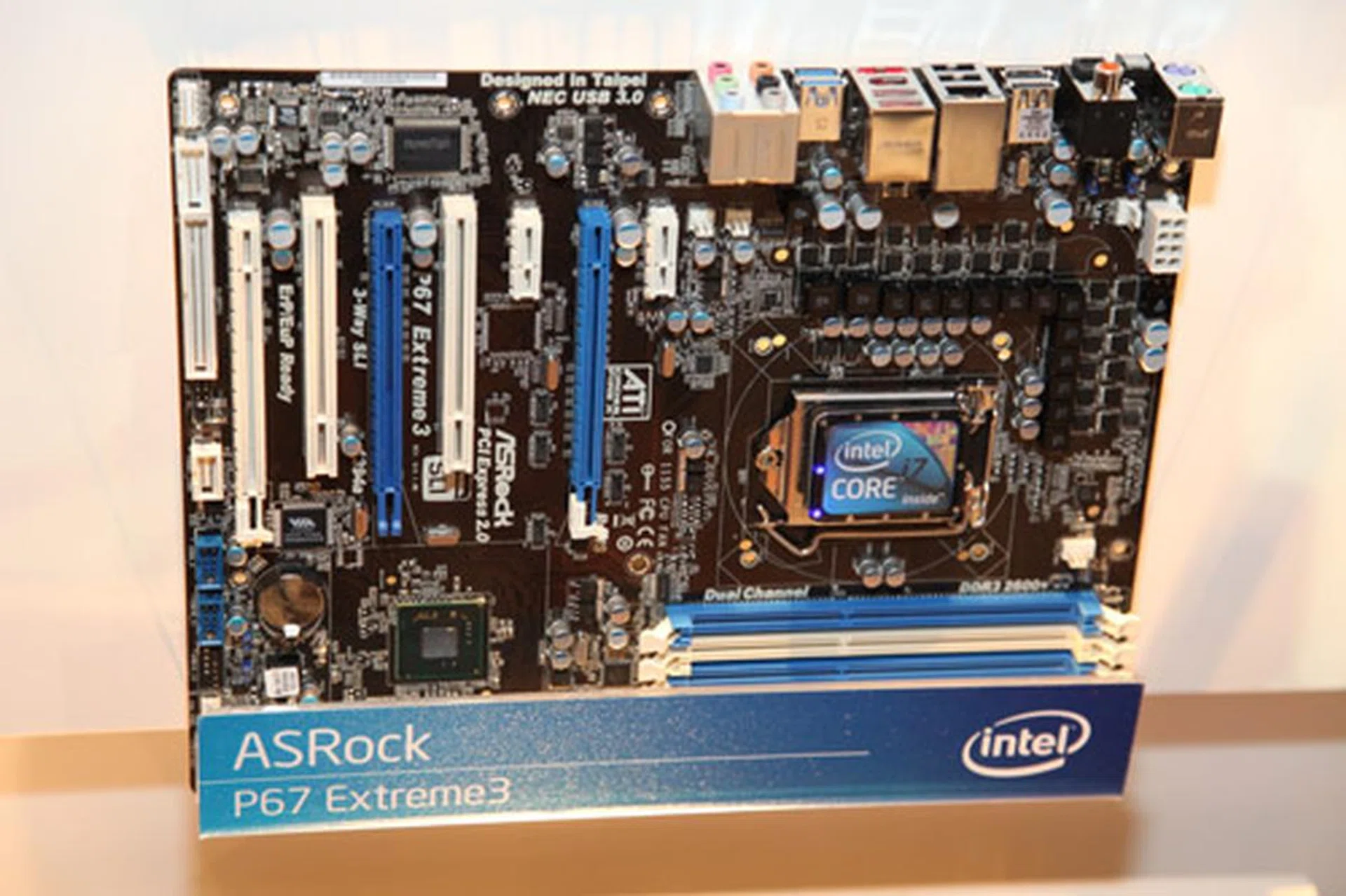 The ASRock P67 Extreme3.