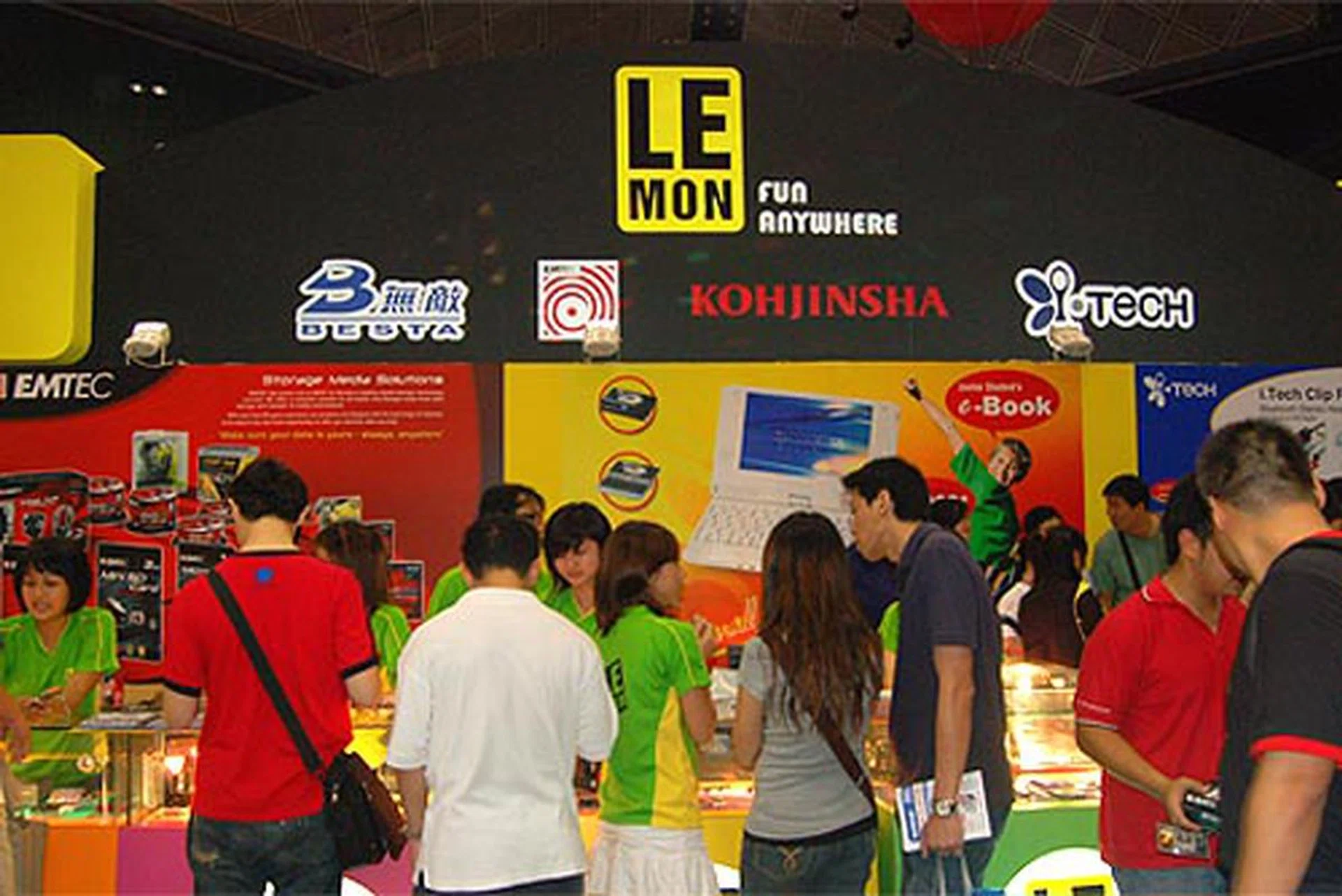  LeMon's booth was as usual a party of bright colors.  