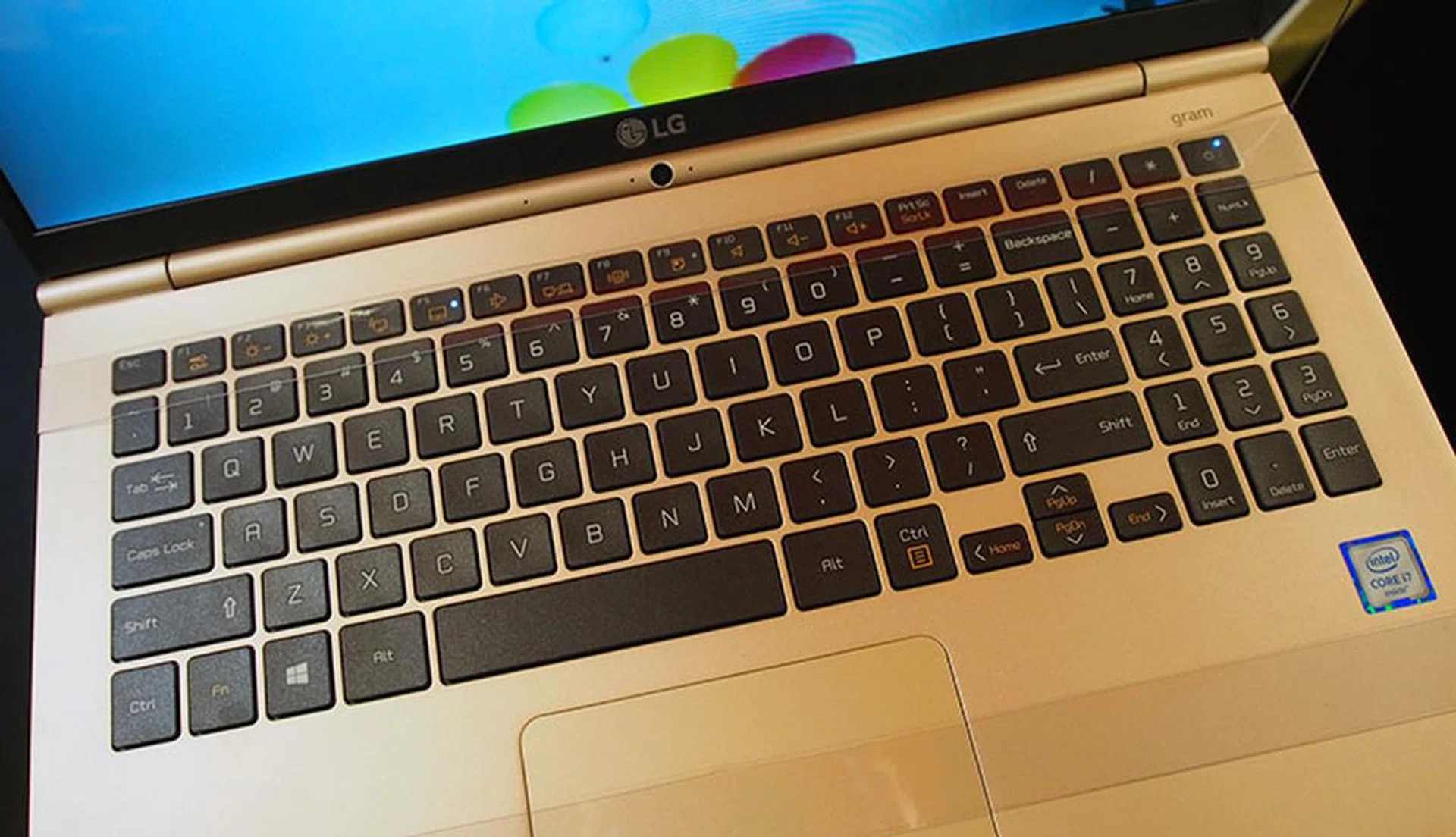 If you work with lots of numbers, you'll be happy to know that the 15-inch LG Gram's keyboard has a number pad. The 14-inch version doesn't.