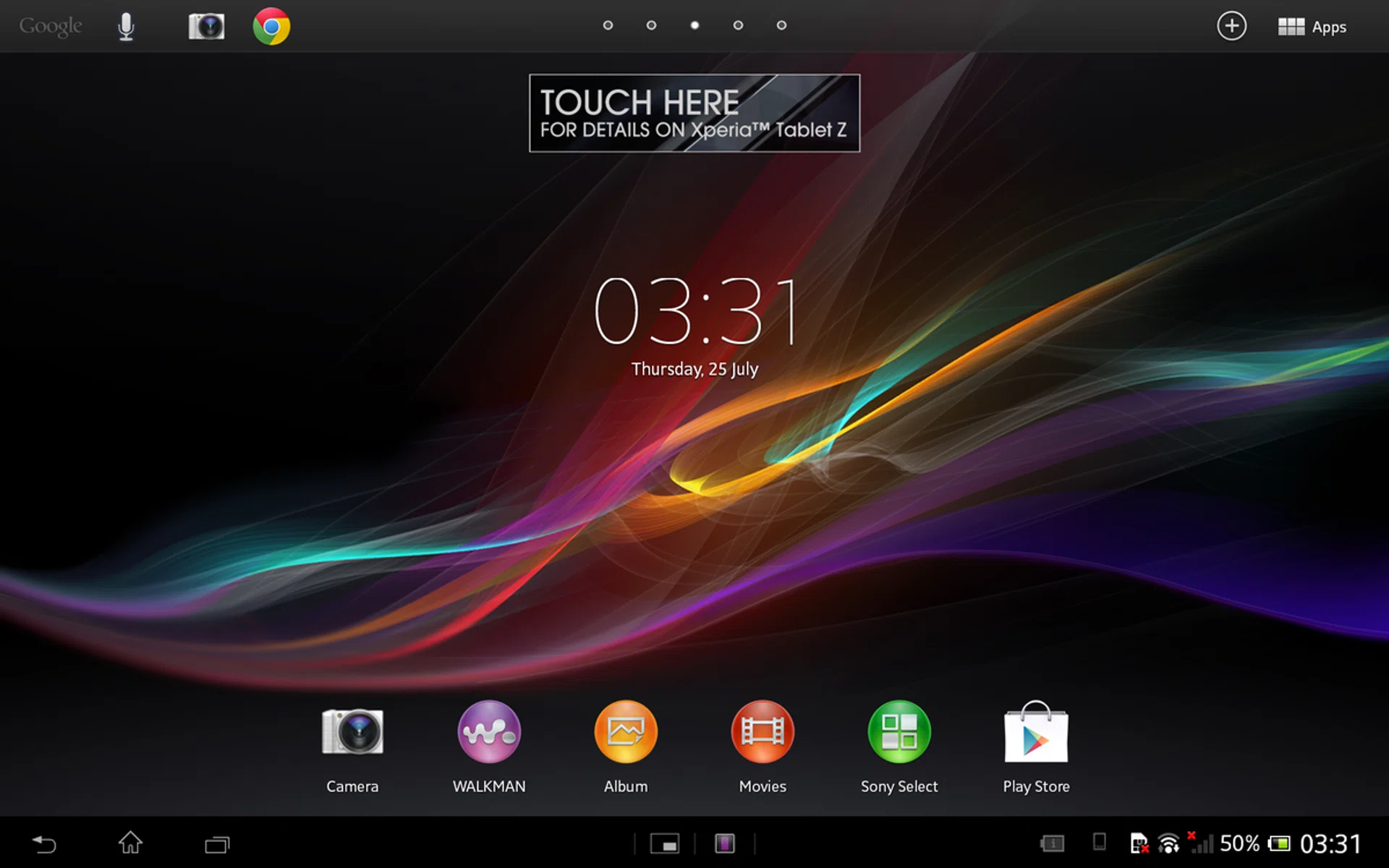 The Tablet Z uses an almost vanilla version of Android 4.1.2 Jelly Bean with just a few improvements by Sony.
