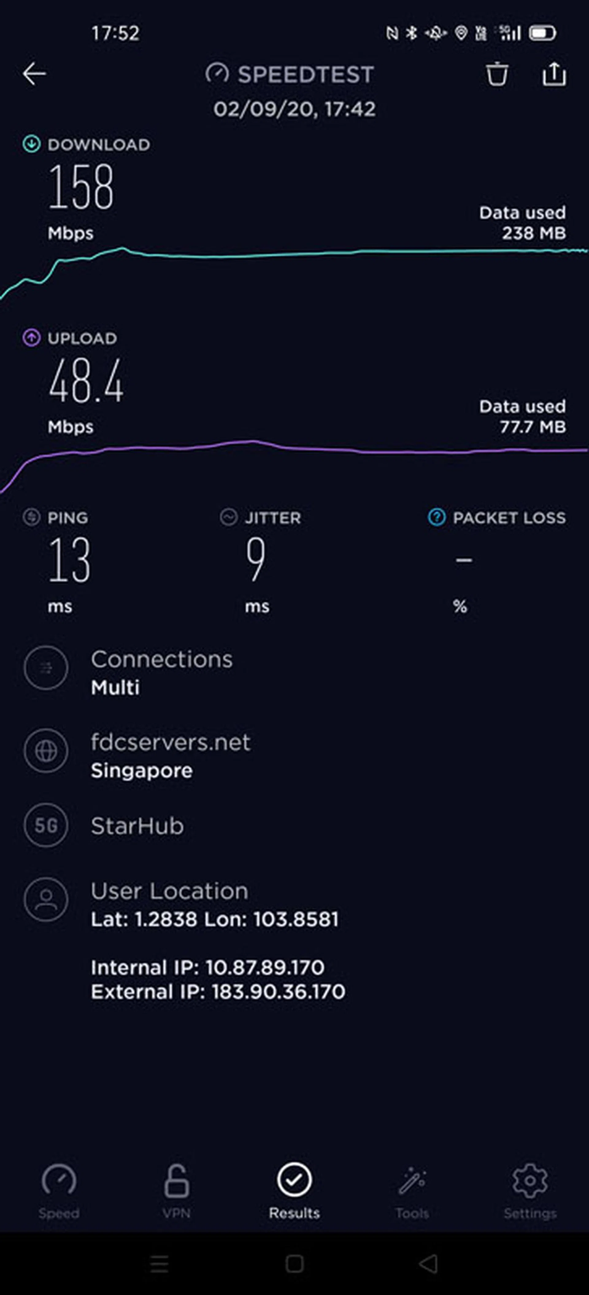 StarHub 5G Test 2
