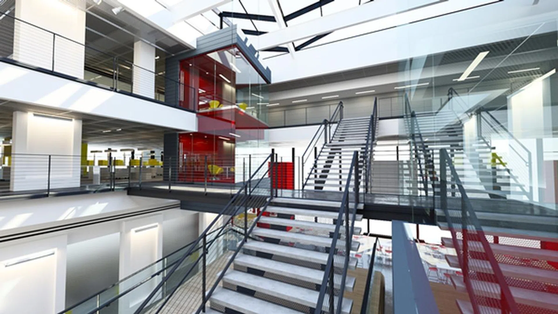 This is an architectural render of the new NVIDIA office in L.A., United States. The Iray plugin enabled photorealistic effects with the Autodesk 3ds Max application. (Image source: NVIDIA)