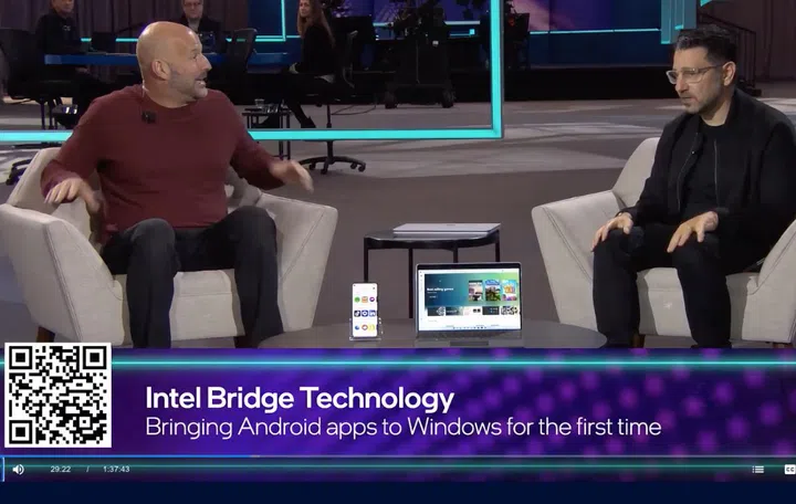 The QR code link to the Windows Insider program to test the new store. 