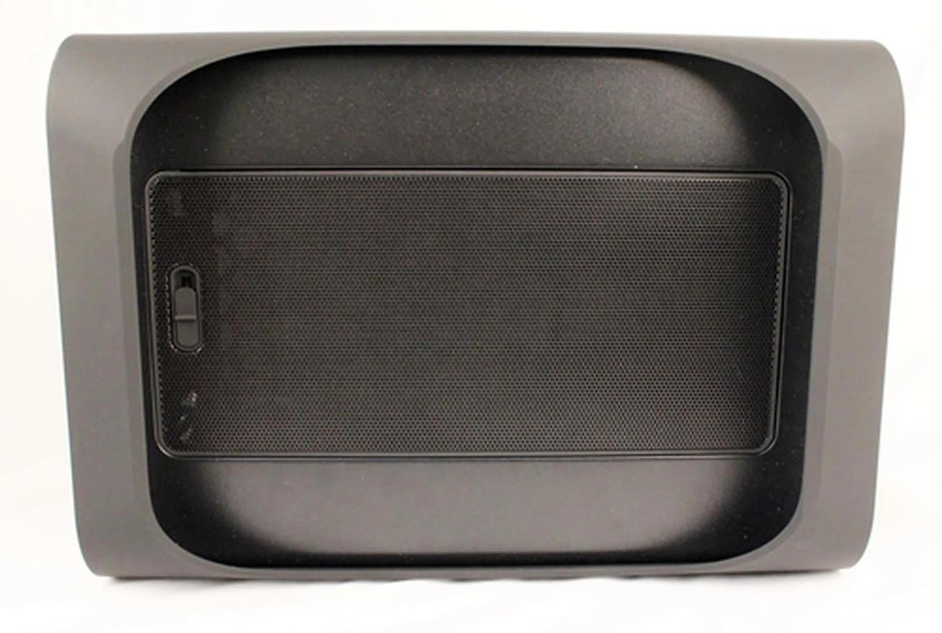 The removable mesh cover for optional top cooling fans. The cover is difficult to remove as there are no finger grips; it is much easier to pop it out from the bottom after the side panels have been removed.