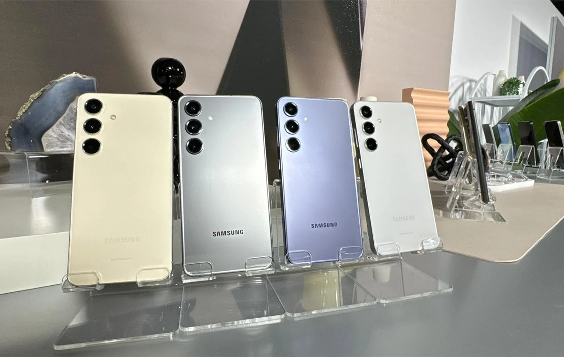 The non-Titanium, frosted glass back for the Galaxy S24.
