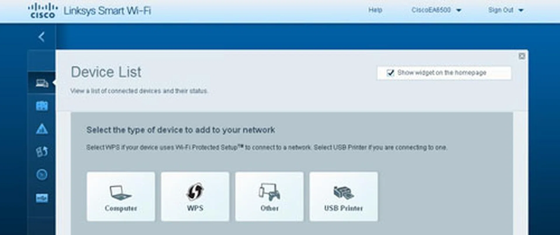 Unlike D-Link's DIR-865L, the EA6500 supports both file and printer sharing over the home network.