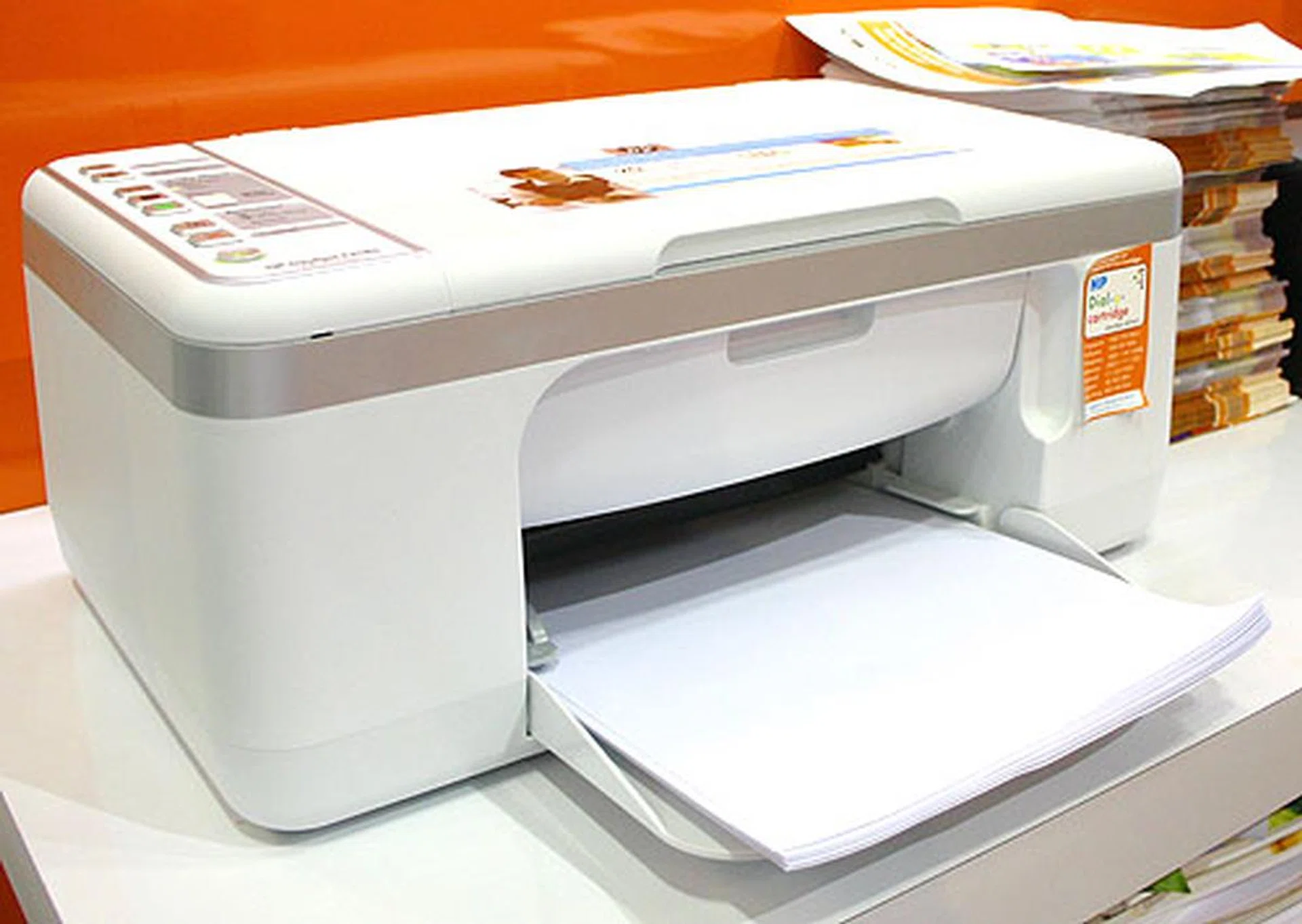  At only $98, this all-in-one deskjet (F4185) fulfills the basic functions of printing, scanning and copying. It's a cheap but competent printer for the home and a HP gift bag awaits all buyers.  