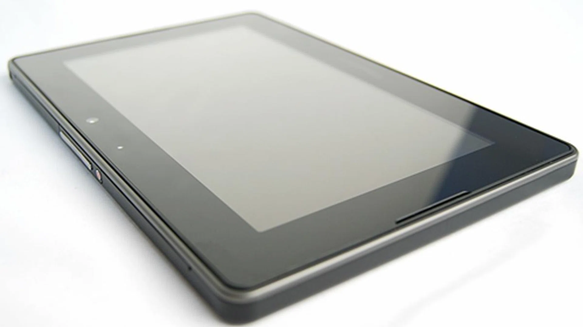 BlackBerry keeps the front of the PlayBook clean by integrating navigation gestures onto the black bezel.