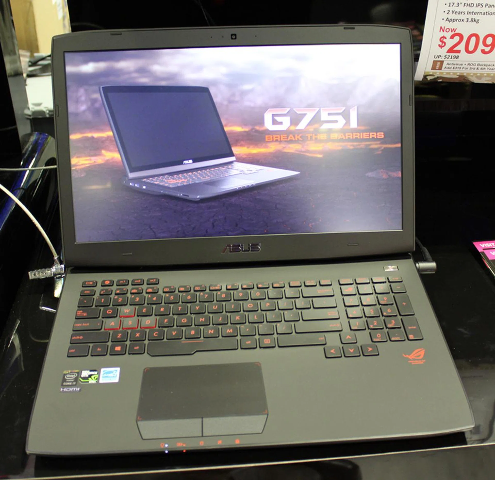 Although we never got to review the JY variant of ASUS’ ROG G751 notebook, we did get an extensive hands on where we found it to be pretty impressive and a great value. The ASUS ROG G751JY is a 17.3-inch notebook with a Full HD (1920 x1080) LED display, Intel Core i7-4720HQ (2.6GHz, 6MB cache), NVIDIA GeForce GTX 980M (4GB VRAM), 16GB RAM, 128GB SSD + hybrid 1TB HDD and a Blu-ray writer, all running on Windows 8.1. It’s still selling at its usual price of $2,898 but CEE freebies (ROG headset, mouse and backpack and a copy of The Witcher 3) make the price even more palatable. We're also recommending the lower tier ASUS ROG G751 variant, the G751JT, which looks the same as the G751JY (hence the same picture). It's a 17.3-inch gaming notebook with a Full HD (1920 x 1080) display, Intel Core i7-4710HQ (2.5GHz, 6MB cache), NVIDIA GeForce GTX 970M (3GB VRAM), 8GB RAM and a hybrid 1TB HDD. If you get it at CEE though, you get a free RAM upprade (to 16GB), as well as other freebies, for its usual selling price of $2,198.