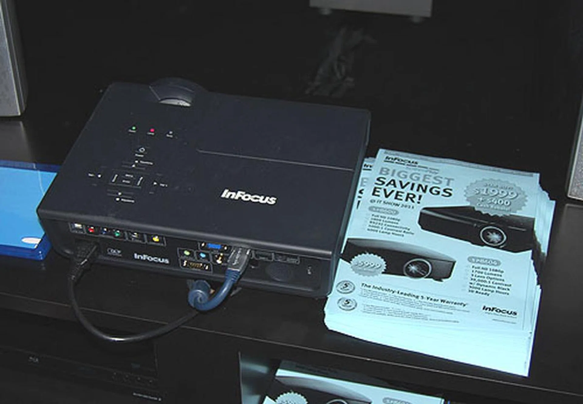 If full HD playback is what you require, the SP8600 is your bet. This 1800 lumen projector is available at $1599 after applying a $400 cash rebate. Only limited units available though, so hurry!