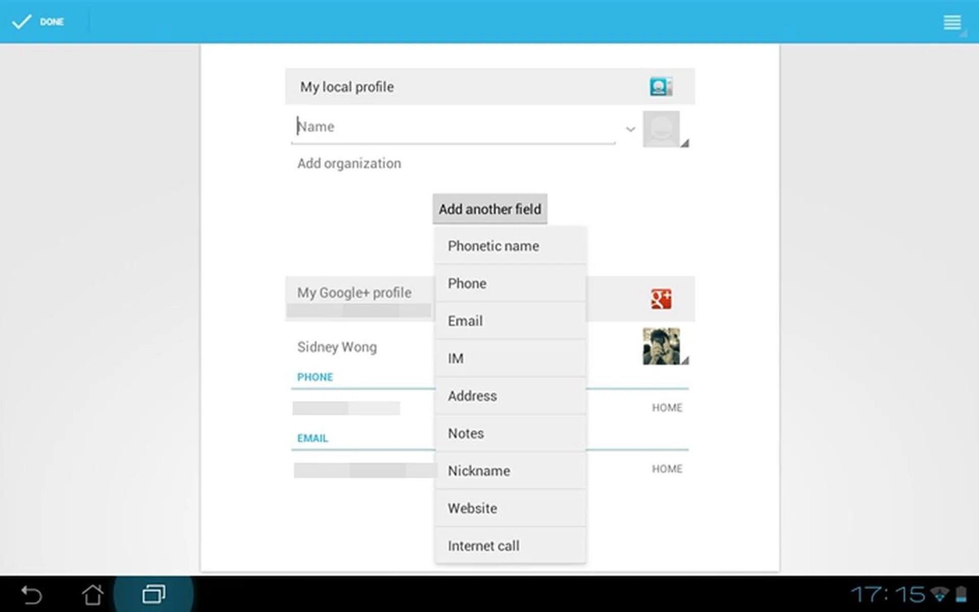  You can edit a contact and add different fields such as email addresses, notes and nicknames.