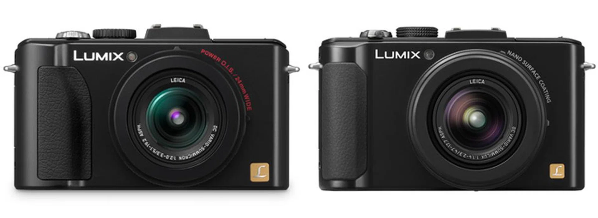 The Panasonic LX5 (left) and the LX7 (right). Image not to scale, the LX7 is a little bigger than the LX5.