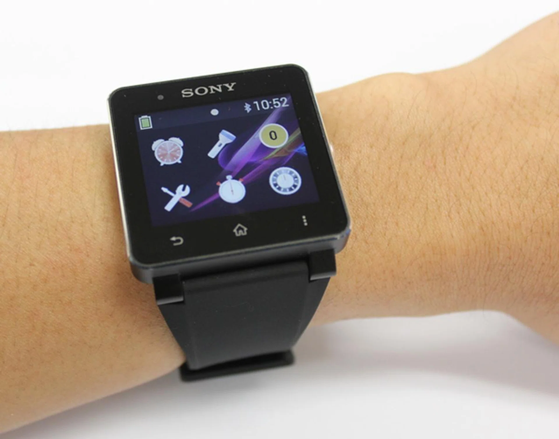 The Sony Smart Watch 2 sits comfortably on our wrist.