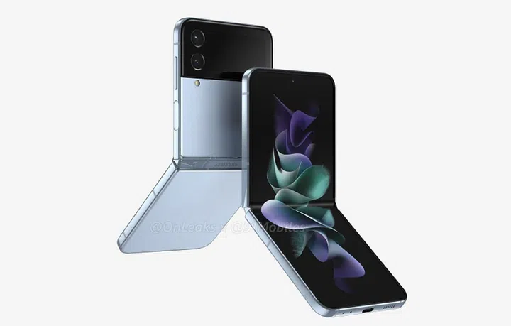 The purported render of the Samsung Galaxy Z Flip4.