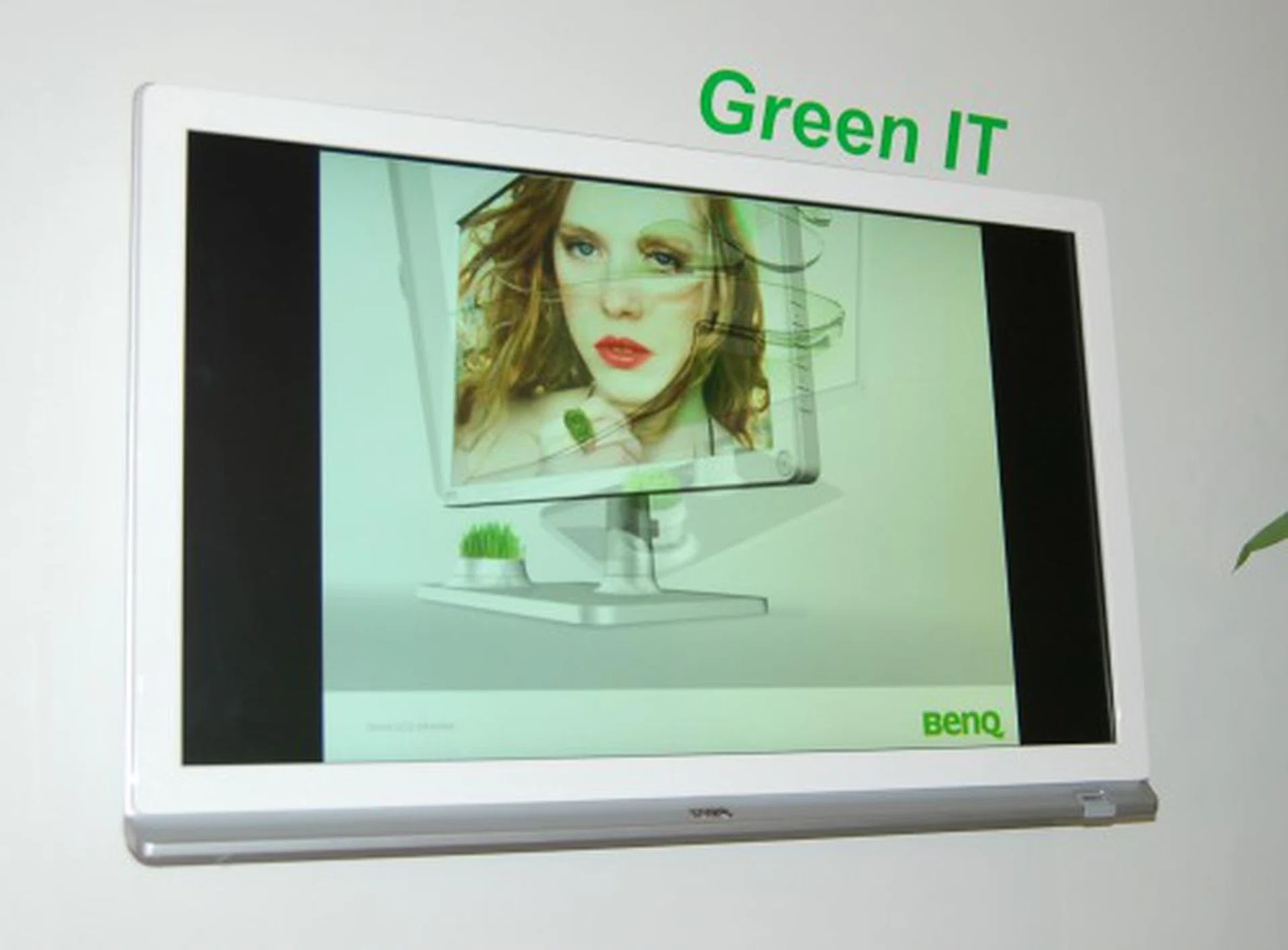  BenQ had two new highlights to showcase at their booth. The first is this yet-to-be-named 24-inch environment-friendly monitor. It uses LED backlighting, sports a resolution of 1920x1080, 5ms response time, 100,000:1 dynamic contrast ratio and a 1000:1 static contrast ratio, 250 lumens brightness and dual HDMI connectors. Even the panel's casing design is not finalized, so expect it to change when it's made public in a few months time.  