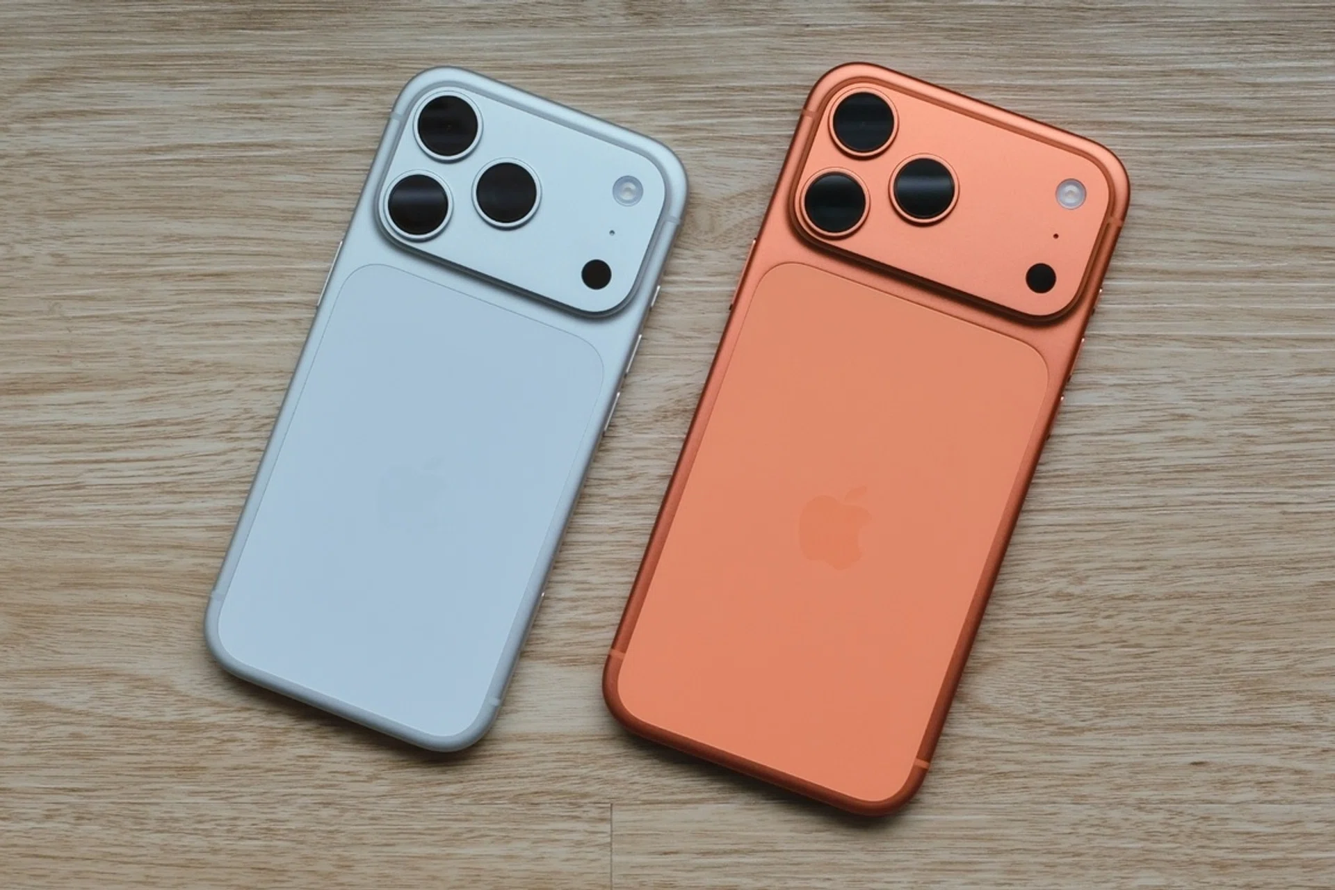 iPhone 17 Pro and Pro Max Cosmic Orange and Silver