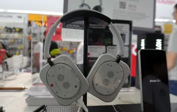 White Nothing Headphone 1 on display.