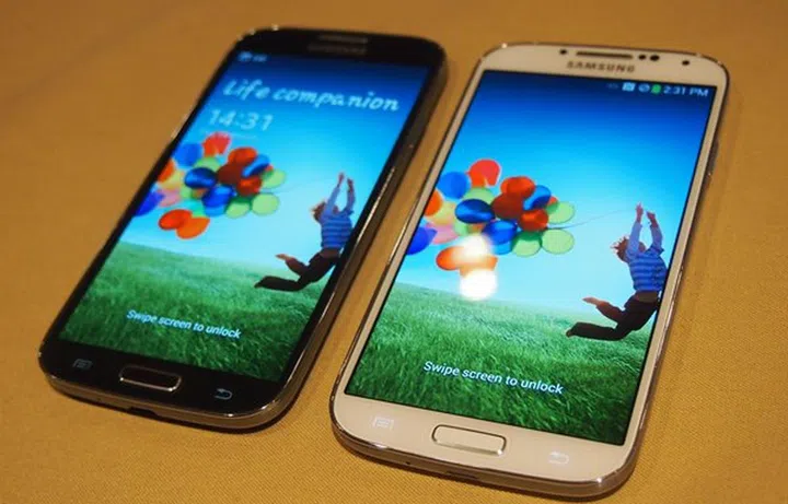 The Samsung Galaxy S4.