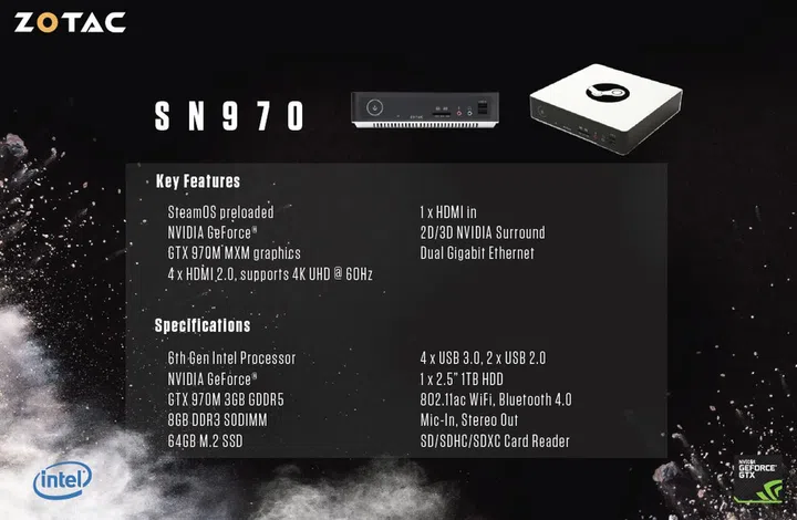 Unfortunately, no mention was made of the dimensions of Zotac's machine.