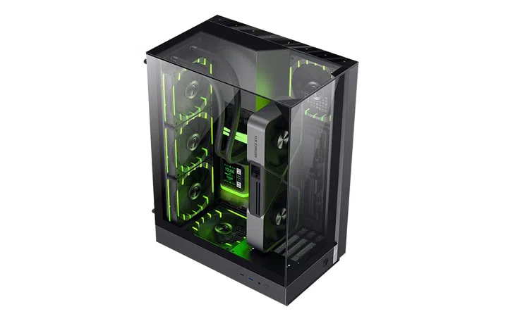 How the wraparound glass looks from above. Photo: GameMax.