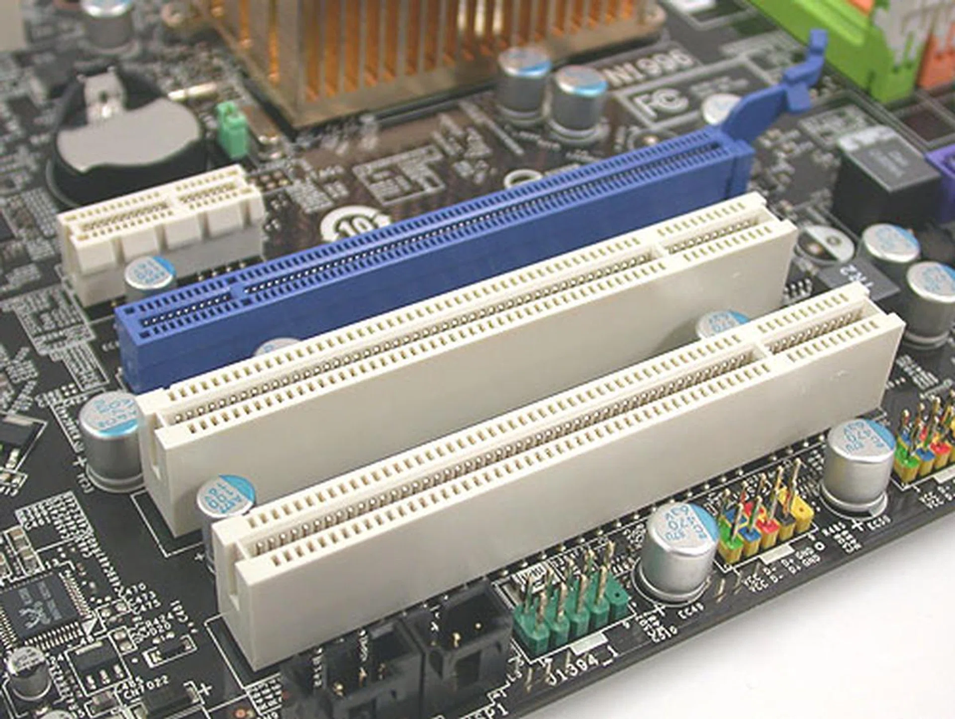 Besides the single PCIe 2.0 x16 graphics slot, there's also two PCI and one PCIe x1 slot. Not many, but typical for a mATX board.