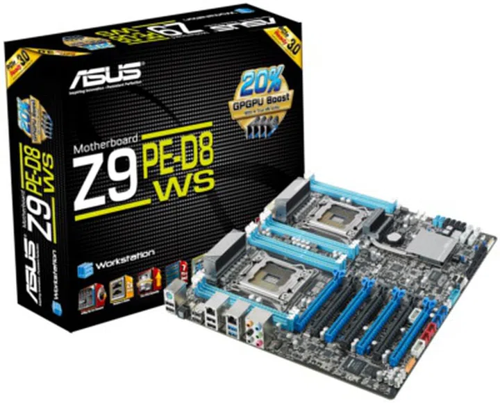 ASUS Z9PE-D8 WS CPU+メモリ+CPUクーラー ASUS Z9PE-D8 WS Delivers Highly Expandable Dual CPU Power