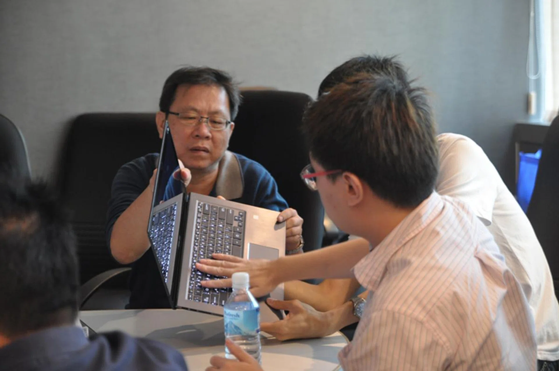 Participants were given an exclusive and intimate look at how well made the new notebooks are. 