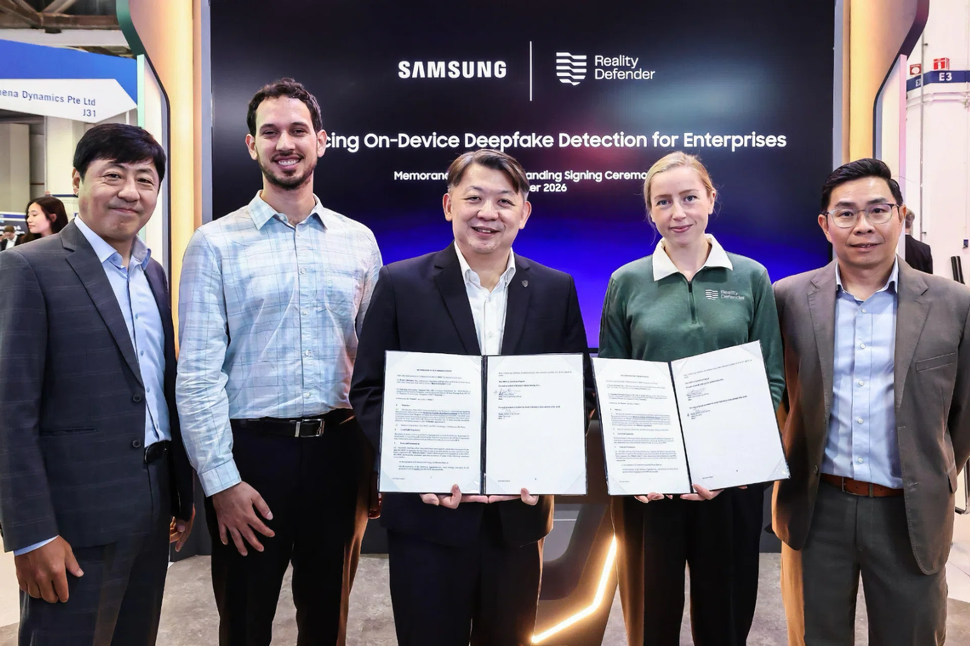 The Signing between Samsung and Reality Defender