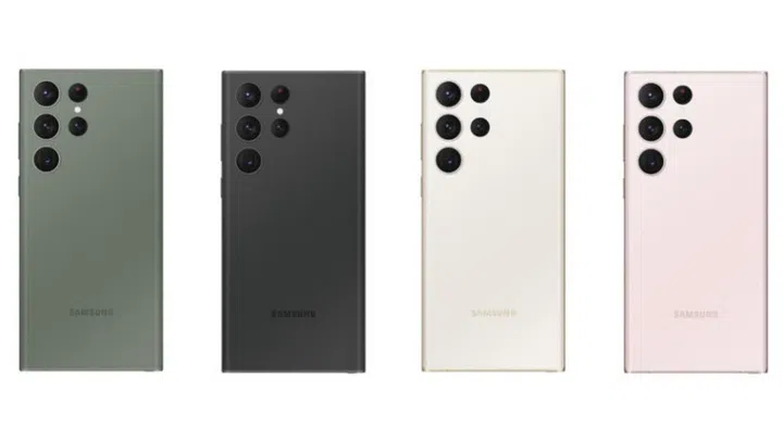 Purported press renders of the Samsung Galaxy S23 Ultra. <br>Image source: SlashLeaks.